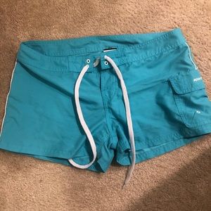 Blue swim shorts